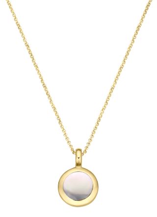 Collier Pommy Grey Medium van zilver goud verguld